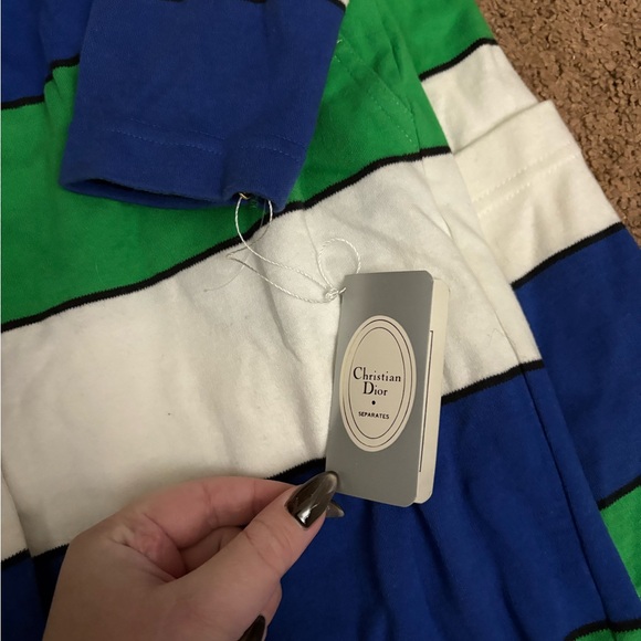 Dior Separates Striped Green and Blue two piece set - Picture 5 of 7